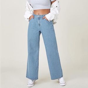 NWOT Plus Shein Wide Leg Jeans High Waist Light Wash plus size